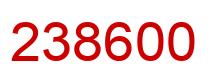 Number 238600 red image
