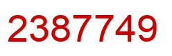 Number 2387749 red image