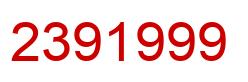 Number 2391999 red image