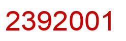 Número 2392001 imagen rojo