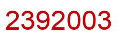 Número 2392003 imagen rojo