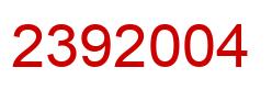 Número 2392004 imagen rojo