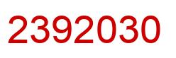Número 2392030 imagen rojo
