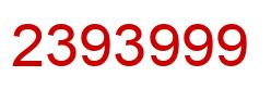 Number 2393999 red image