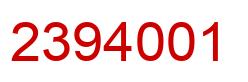 Número 2394001 imagen rojo