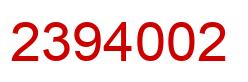 Número 2394002 imagen rojo