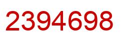 Number 2394698 red image