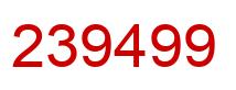 Number 239499 red image