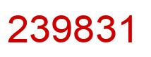Número 239831 imagen rojo