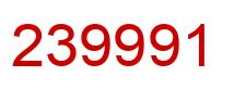 Number 239991 red image
