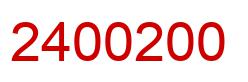 Número 2400200 imagen rojo