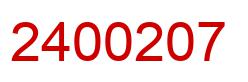 Number 2400207 red image