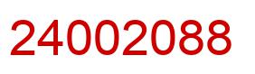 Number 24002088 red image