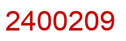 Number 2400209 red image