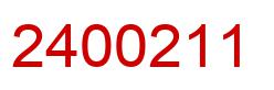 Number 2400211 red image