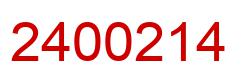 Number 2400214 red image