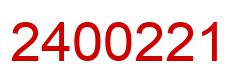 Number 2400221 red image