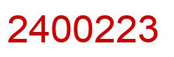 Number 2400223 red image