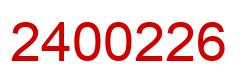 Number 2400226 red image