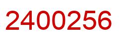 Number 2400256 red image