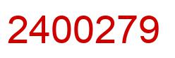 Number 2400279 red image