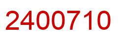Number 2400710 red image