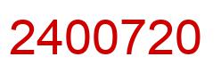Number 2400720 red image