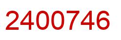 Number 2400746 red image