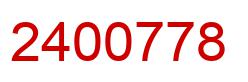 Number 2400778 red image