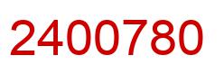 Number 2400780 red image
