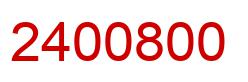 Number 2400800 red image