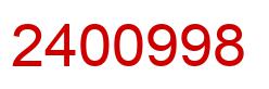 Number 2400998 red image