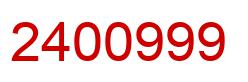 Number 2400999 red image