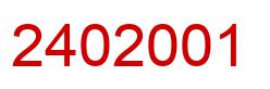 Number 2402001 red image
