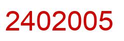 Número 2402005 imagen rojo
