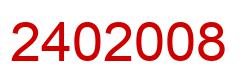 Número 2402008 imagen rojo