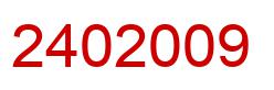 Número 2402009 imagen rojo