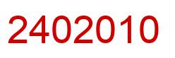 Number 2402010 red image