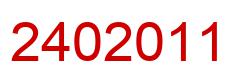 Number 2402011 red image