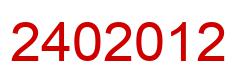 Number 2402012 red image