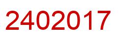 Number 2402017 red image