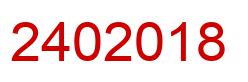 Number 2402018 red image
