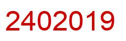 Number 2402019 red image