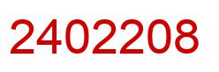 Number 2402208 red image