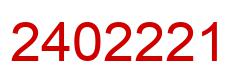 Number 2402221 red image