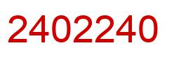 Number 2402240 red image