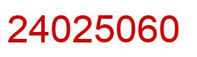 Number 24025060 red image