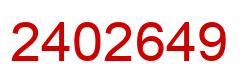 Number 2402649 red image
