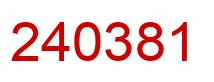 Number 240381 red image