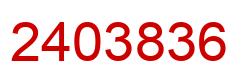 Number 2403836 red image
